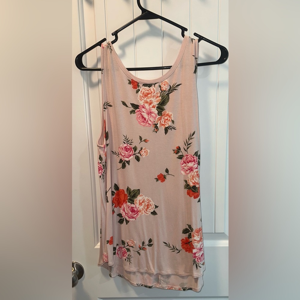 Peach Floral Tank